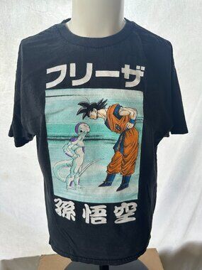 Dragon Ball Z Son Goku Vegeta Gohan Ripple Junction Men's Black Shirt Large